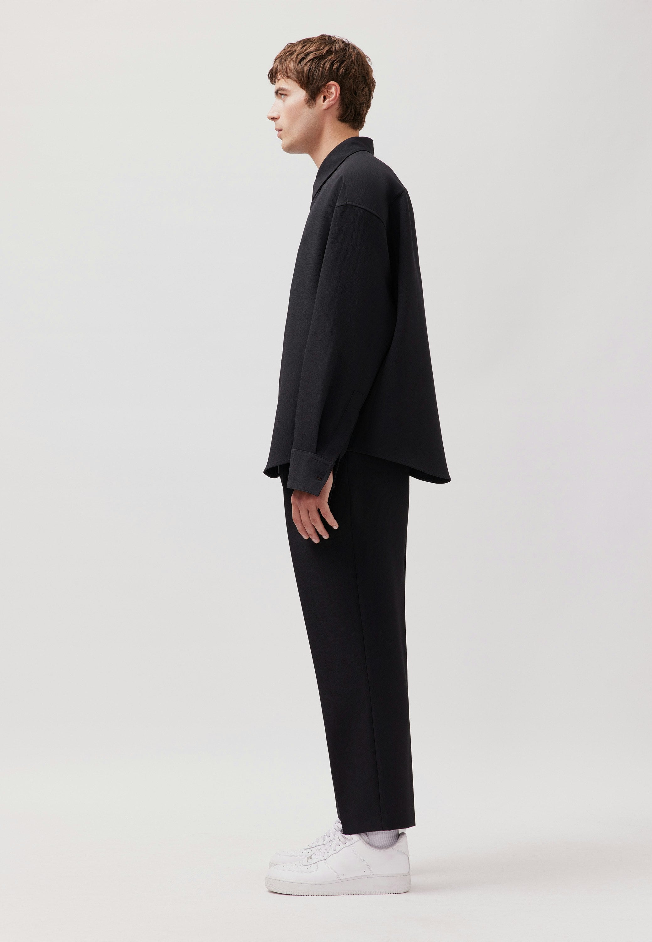 Studio Cropped Shirt Black