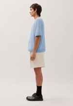 Lade das Bild in den Galerie-Viewer, Knitted T-Shirt Crew Light Blue
