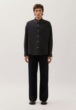 Lade das Bild in den Galerie-Viewer, Studio Cropped Denim Shirt Black
