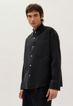 Lade das Bild in den Galerie-Viewer, Studio Cropped Denim Shirt Black
