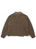 Double Layered Turtleneck Cardigan Brown