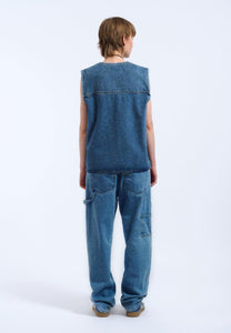 Denver Worker Vest Stream Sky Retro Cont