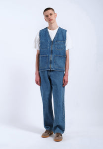 Denver Worker Vest Stream Sky Retro Cont