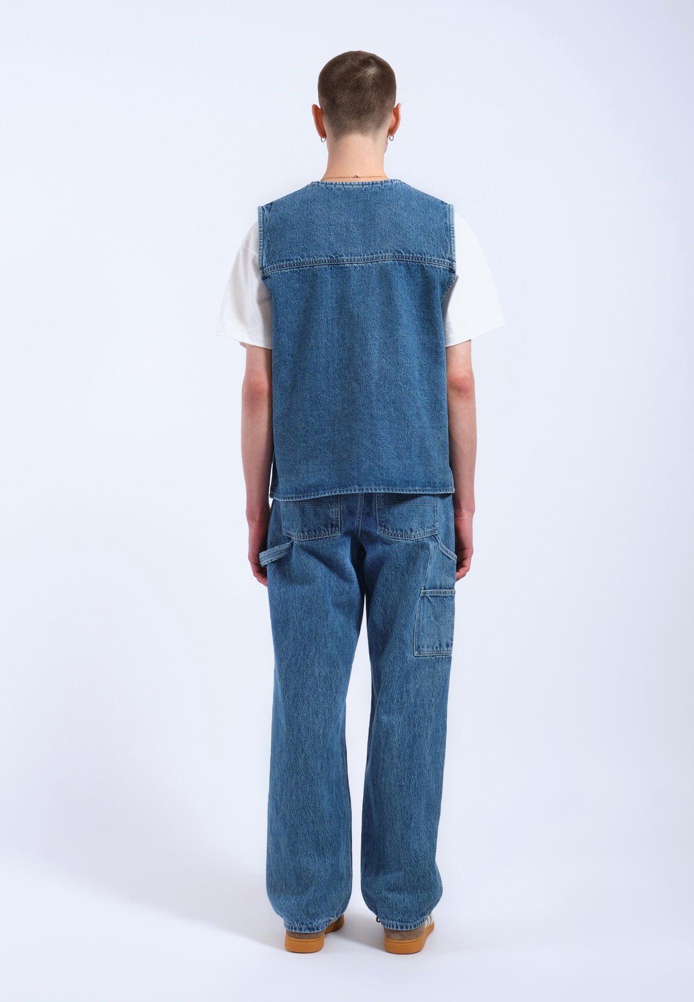 Denver Worker Vest Stream Sky Retro Cont