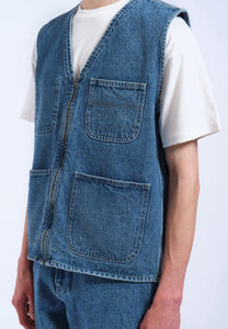 Denver Worker Vest Stream Sky Retro Cont