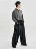Cotton Twill One Tuck Pants Black