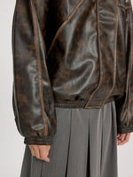 Lade das Bild in den Galerie-Viewer, Jilian Jacket Pu Dark Washed Brown
