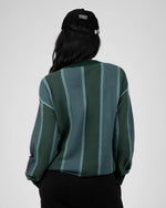 Lade das Bild in den Galerie-Viewer, Striped Team Knit Trikot Green
