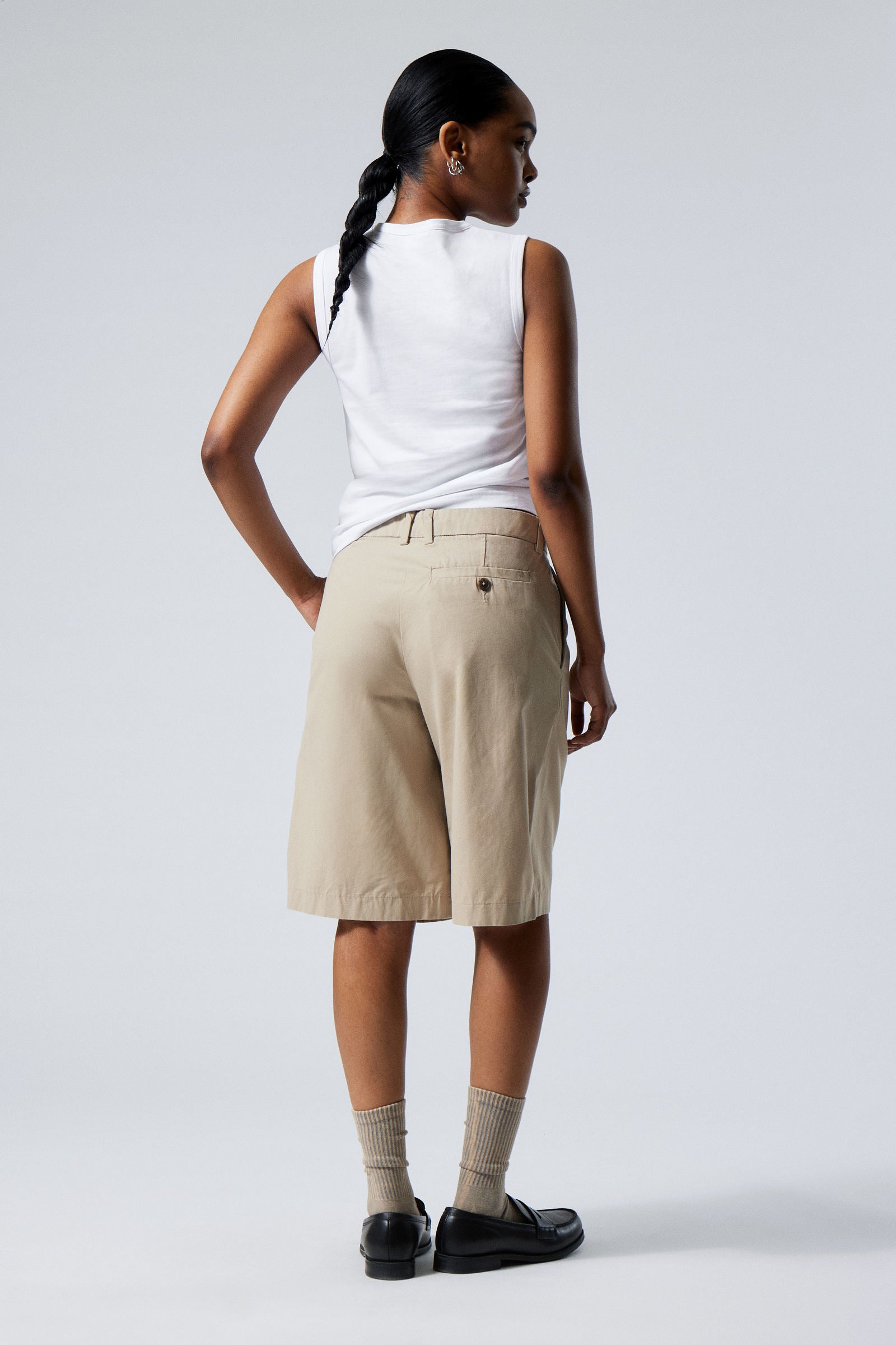Knee Lenght Chino Short Beige