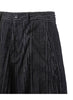 Fringed Stripe Curved Pants Black
