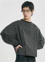 Lade das Bild in den Galerie-Viewer, Sculptured Stripe Longsleeve Black
