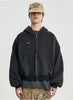 Cropped Washed Up Hoodie Black