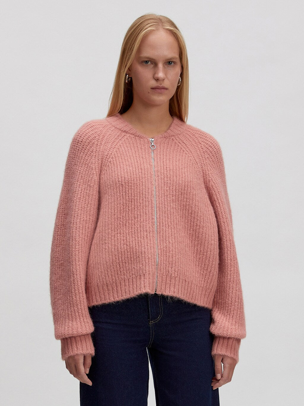 Rani Bomber Cardigan Blush