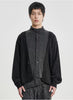 Double Layered Turtleneck Cardigan Charc