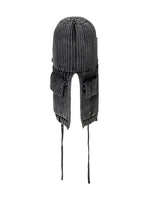 Lade das Bild in den Galerie-Viewer, Washed Knit Trooper Hat Charcoal
