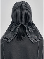Lade das Bild in den Galerie-Viewer, Washed Knit Trooper Hat Charcoal
