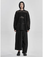 Lade das Bild in den Galerie-Viewer, Total Logo Drop Needle Sweater Black
