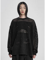 Lade das Bild in den Galerie-Viewer, Total Logo Drop Needle Sweater Black
