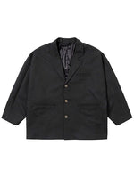 Lade das Bild in den Galerie-Viewer, Wool Blended Batwing Jacket Black
