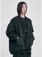Lade das Bild in den Galerie-Viewer, Tweed Hanten Jacket Black
