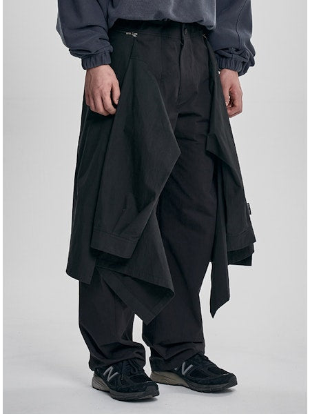 Shirt Layered Pants Black