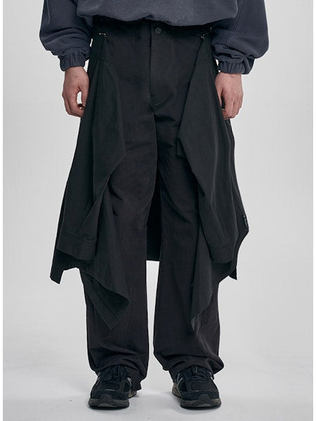 Shirt Layered Pants Black