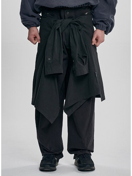 Shirt Layered Pants Black