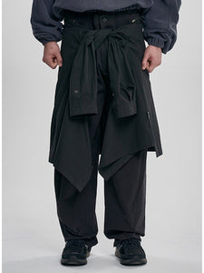 Shirt Layered Pants Black