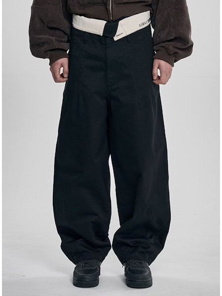 High Waist Oversized Pants Black