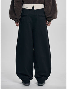 High Waist Oversized Pants Black