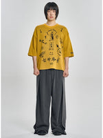 Lade das Bild in den Galerie-Viewer, One Tuck Quilted Jersey Pants Charcoal

