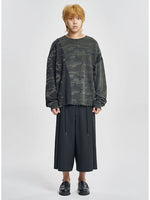 Lade das Bild in den Galerie-Viewer, One Tuck Stripe Bermuda Pants Black
