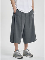Lade das Bild in den Galerie-Viewer, One Tuck Stripe Bermuda Pants Grey
