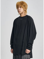 Lade das Bild in den Galerie-Viewer, Raw Edge Sculptured Longsleeve Black
