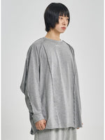 Lade das Bild in den Galerie-Viewer, Raw Edge Sculptured Longsleeve Grey

