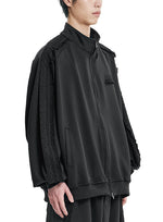 Lade das Bild in den Galerie-Viewer, Multi Lace Trim Track Jacket Black

