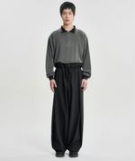 Lade das Bild in den Galerie-Viewer, Cotton Twill One Tuck Pants Black
