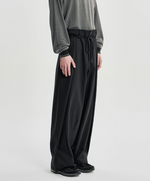 Lade das Bild in den Galerie-Viewer, Cotton Twill One Tuck Pants Black
