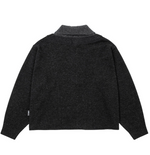 Lade das Bild in den Galerie-Viewer, Double Layered Turtleneck Cardigan Charc
