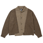 Lade das Bild in den Galerie-Viewer, Double Layered Turtleneck Cardigan Brown
