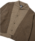 Lade das Bild in den Galerie-Viewer, Double Layered Turtleneck Cardigan Brown

