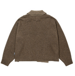 Lade das Bild in den Galerie-Viewer, Double Layered Turtleneck Cardigan Brown
