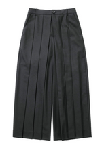 Lade das Bild in den Galerie-Viewer, Wool Blend Hakama Pants Black

