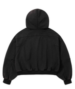Lade das Bild in den Galerie-Viewer, Cropped Washed Up Hoodie Black
