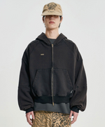Lade das Bild in den Galerie-Viewer, Cropped Washed Up Hoodie Black
