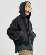 Lade das Bild in den Galerie-Viewer, Cropped Washed Up Hoodie Black

