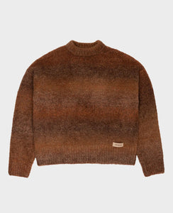 Gardient Knit Sweater Brown