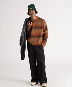 Gardient Knit Sweater Brown