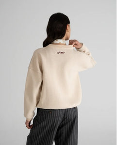 Initial Knit Sweater Cream