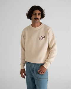 Initial Knit Sweater Cream